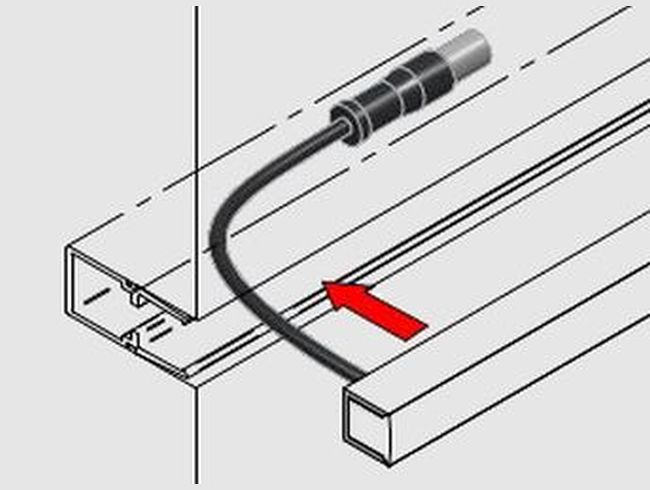 Rebate with cable channel