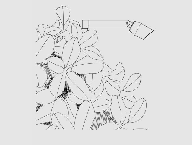 Long neck option to clear foliage