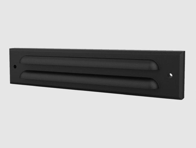 Black powdercoat brass